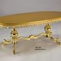 Coffee tables - COFFE TABLES in marble and brass plated  - OLYMPUS BRASS