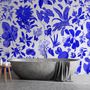Autres décorations murales - Fresque Fleurs d'Antan Bleu Outremer - PAPERMINT