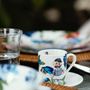 Tasses et mugs - Vitelli Tasse à café en porcelaine à motifs Magnolia Blanc Jaune - VITELLI DESIGN STUDIO