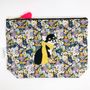 Clutches - Embroidered Liberty Print Fabric Pouch - Chihuahua, Maltese, Cello Cat - KEORA KEORA GOODS JP
