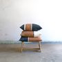 Fabric cushions - Yoko 3 black striped cushion - ML FABRICS