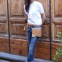Bags and totes - Handmade "Lasso"waist pouch, crossbody in Cordura and real leahter - ELENA KIHLMAN