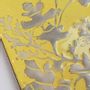 Paintings - Painting - VEGETAL  yellow and grey - ANNE DE LA FORGE - ÉMAILLEUR D'ART