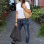 Bags and totes - Handmade origami Makubo shoulder bag handbag in linen and cork - ELENA KIHLMAN