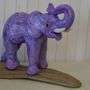 Decorative objects - PURPLE ELEPHANT CANDLE - KANDHELA