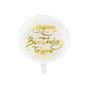 Decorative objects - Foil balloon Happy Birthday To You, 35cm, white - PARTYDECO