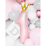 Objets de décoration - Nombre de ballons en aluminium « 1", 30x90cm, rose clair, Ballon en Mylar Chiffre ''1'', 37x100cm, bleu - PARTYDECO