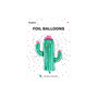 Decorative objects - Foil balloon Cactus, 60x82cm, mix - PARTYDECO