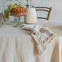 Linge de table textile - Serviette en lin avec franges courtes - ONCE MILANO