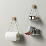 Bathroom equipment - Double shelf mounted to the wall thanks to the cylinder with attachment inside - EVER LIFE DESIGN