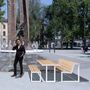 Deck chairs - VENTIQUATTRORE.H24 DOUBLE SEAT BENCH WITH BACKREST - URBANTIME