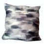 Fabric cushions - Decorative cushion "Reflessi"with hand-felted design in merino wool and silk on linen fabric. - ELENA KIHLMAN