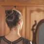 Accessoires cheveux - Zisa Cosmo Porte-parfum Épingle à cheveux - Tête sphérique en aluminium/Ulivo Bois. - cm 18,5. Accessoires inclus. - ABSOLU AROMATICS