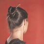 Accessoires cheveux - Zisa Unico Porte-Parfum Épingle à cheveux - unisexe /genre sans genre - Tête cylindrique en aluminium/Ulivo Bois - cm 18. Accessoires inclus.  - ABSOLU AROMATICS