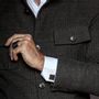 Bijoux - Pasha® Elliptical - Boutons de manchette porte-parfum - unisexe/sans genre - Boutons de manchette en acier/bois de wengé Accessoires inclus. - ABSOLU AROMATICS