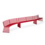 Lawn chairs - ZEROQUINDICI.015 CONCAVE OR CONVEX BENCH WITH BACKREST - URBANTIME