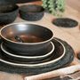 Formal plates - black handcrafted gres collection - FIORIRA UN GIARDINO SRL