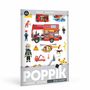 Children's games - Mini Fireman Poster - 26 STICKERS  - POPPIK