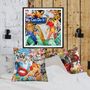 Fabric cushions - “BUZZ” Limited Edition Collage - L'ATELIER D'ANGES HEUREUX