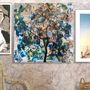 Paintings - “Sad” Original work collage - L'ATELIER D'ANGES HEUREUX
