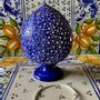 Table lamps - Hand-painted sea blue ceramic table lamp - CERASELLA CERAMICHE