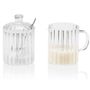Kitchen utensils - SUGAR/MILK GLASS SET 17,5X7X11,5 MS21524 - ANDREA HOUSE