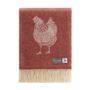 Plaids - Jeté de lit en pure laine de poulet - 190 x 130 cm - J.J. TEXTILE LTD