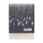 Throw blankets - Soft Black Pure Wool Throw Wood Bark Design - 130 x 190 cm - J.J. TEXTILE LTD