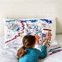 Bed linens - colour & learn space explorer pillowcase  - EATSLEEPDOODLE