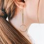 Bijoux - Boucles d'oreilles asymétriques dorées à l'or fin ou argentées (rhodium) - NAO JEWELS