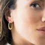Bijoux - Boucles d'oreilles créoles avec perles argentées - LINEA ITALIA SRL
