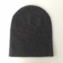 Hats - Double layer cashmere beanie, reversible beanie, jersey beanie, cashmere beanie. - COCOON PARIS