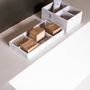 Caskets and boxes - Marble effect polyresin organizer 30.5x15x3.5 cm AX21049 - ANDREA HOUSE