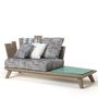 Lawn armchairs - Rafael collection, lounge armchair with coffee table  - ETHIMO