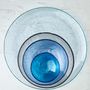 Verre d'art - IN-OLTRE - Vaisselle en verre fait main - Teintes bleues - STUDIOSILICE