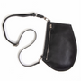 Clutches - Zip Maxi Cut black - Black leather Pouch with removable and adjustable strap - MLS-MARIELAURENCESTEVIGNY