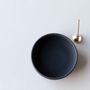 Home fragrances - Hand-thrown raw black stoneware incense bowl - UME