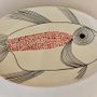 Design objects - Magnificent and colourful hand-painted oval ceramic plate with beautiful modern marine decoration  - CERASELLA CERAMICHE