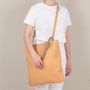 Bags and totes - Leather Tote Bag - Natural - Adjustable and removable strap - MLS-MARIELAURENCESTEVIGNY