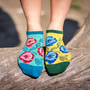 Socks - Bamboo ankle socks Poppies - PIRIN HILL