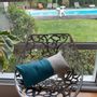 Fabric cushions - Berlingot cushion “le blue lagoon” - 25x50cm - L'ATELIER DES CREATEURS