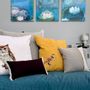 Fabric cushions - Canvas cushion “the partridge” - 60x60cm - L'ATELIER DES CREATEURS