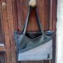 Bags and totes - Handmade Everyday Tote bag in Sardinian cotton and leather - ELENA KIHLMAN