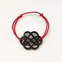 Jewelry - Flower bracelet in black horn and lacquer - L'INDOCHINEUR PARIS HANOI