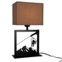 Table lamps - Table lamp black frame mountain chairlift - CRÉATIONS LÉONIE'S FRANCE