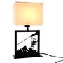 Lampes à poser - Lampe à poser cadre noir télésiège de montagne - CRÉATIONS LÉONIE'S FRANCE