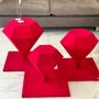 Coffee tables - TRILOGY ROSSO COFEE TABLE - MOSCHE BIANCHE