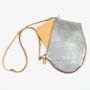 Bags and totes - Crossbody pouch Zip Maxi- Grey metallic leather with adjustable and removable strap - MLS-MARIELAURENCESTEVIGNY