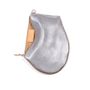 Sacs et cabas - Pochette bandoulière - Zip XL - Cuir gris métallisé avec bandoulière ajustable et amovible - MLS-MARIELAURENCESTEVIGNY