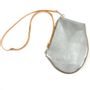 Bags and totes - Crossbody pouch Zip Maxi- Grey metallic leather with adjustable and removable strap - MLS-MARIELAURENCESTEVIGNY